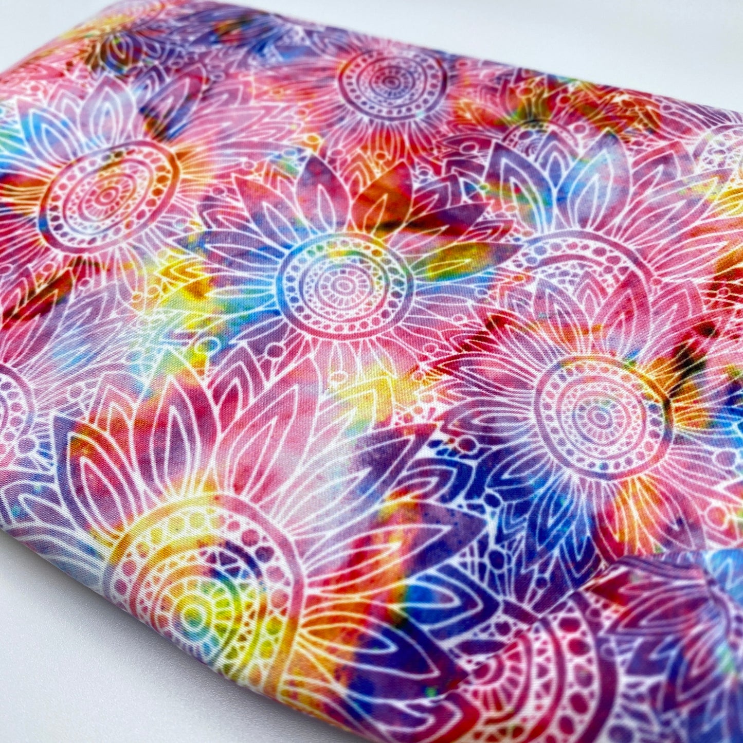 Pouch - Floral Rainbow Tie Dye