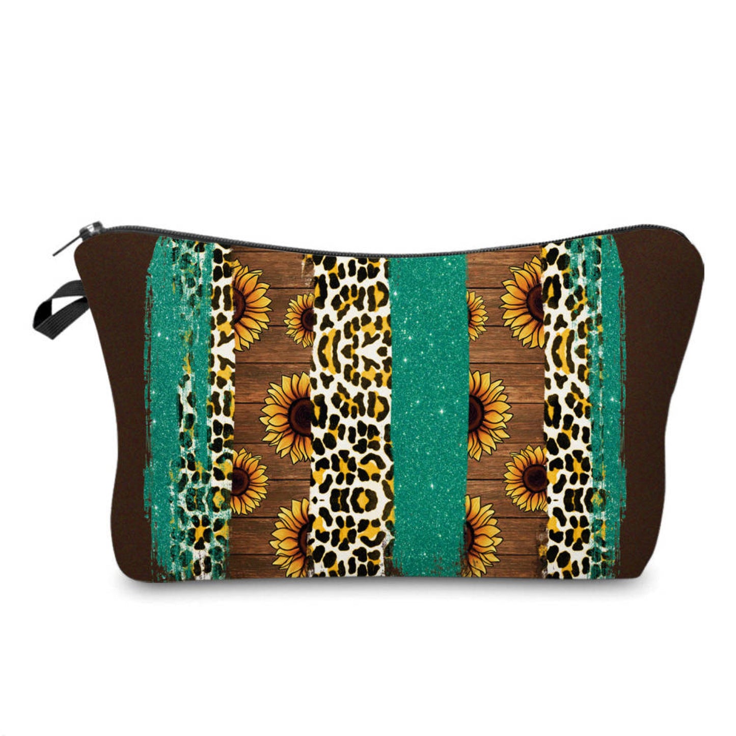 Pouch - Wood Sunflower Mint Stripes