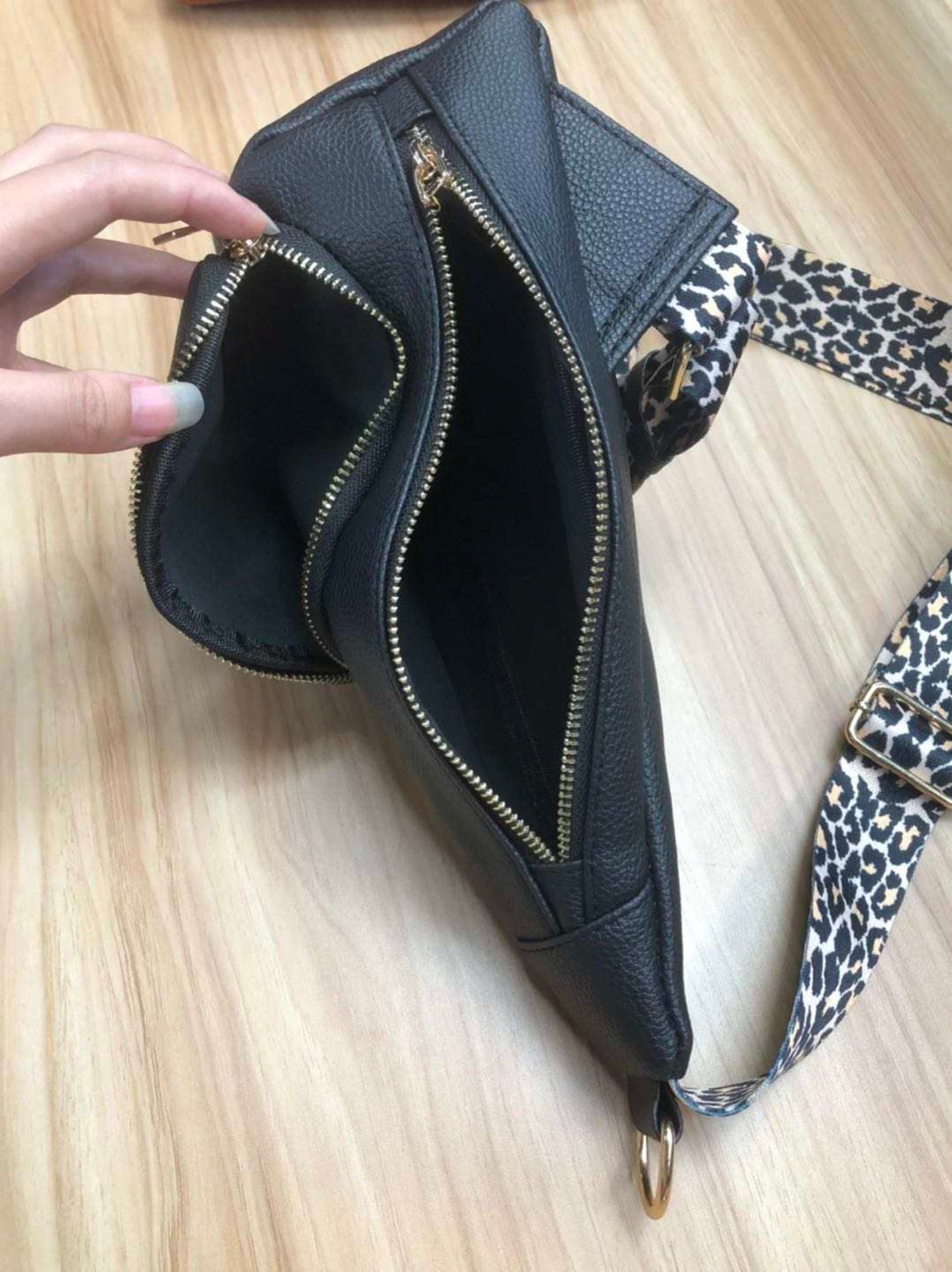 The New Triangle Sling Crossbody - Faux Leather