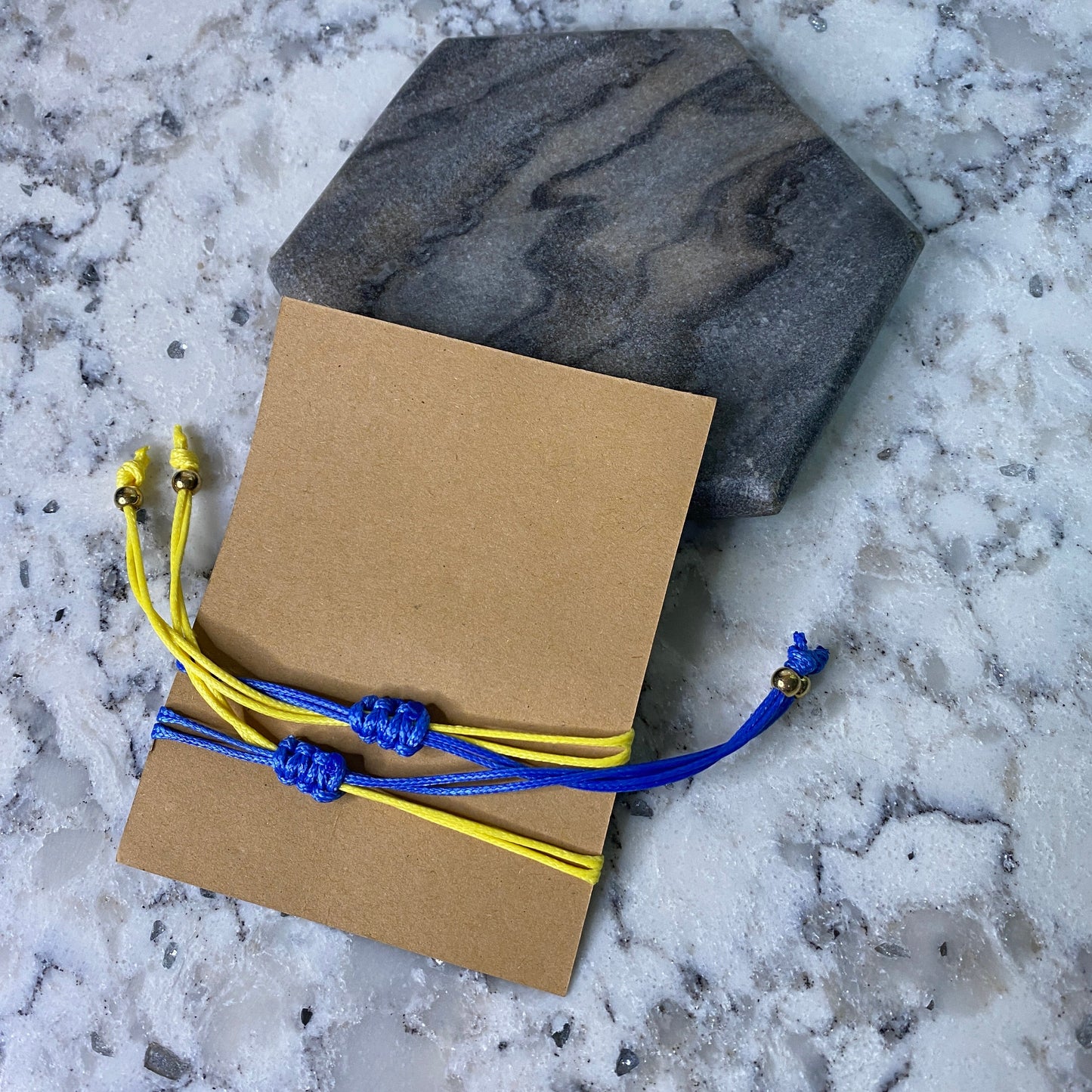 Bracelet - Make A Wish - Blue Yellow Sunflower