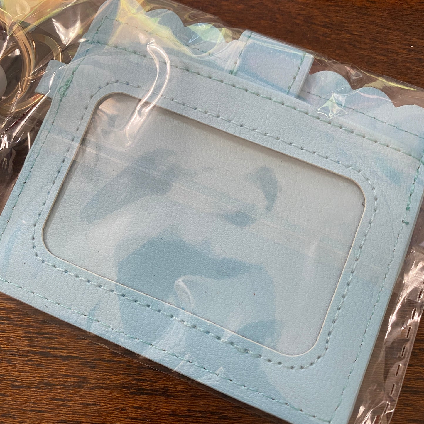 Bracelet Keychain - Silicone Beads & Scalloped Card Holder