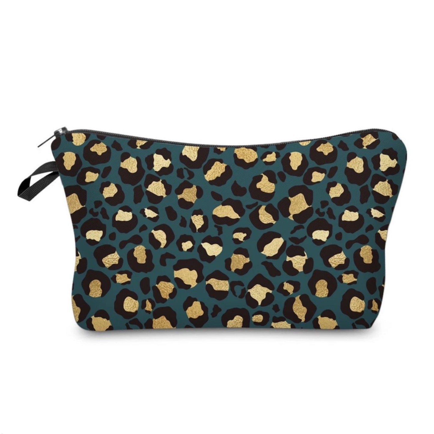 Pouch - Teal & Gold Animal Print