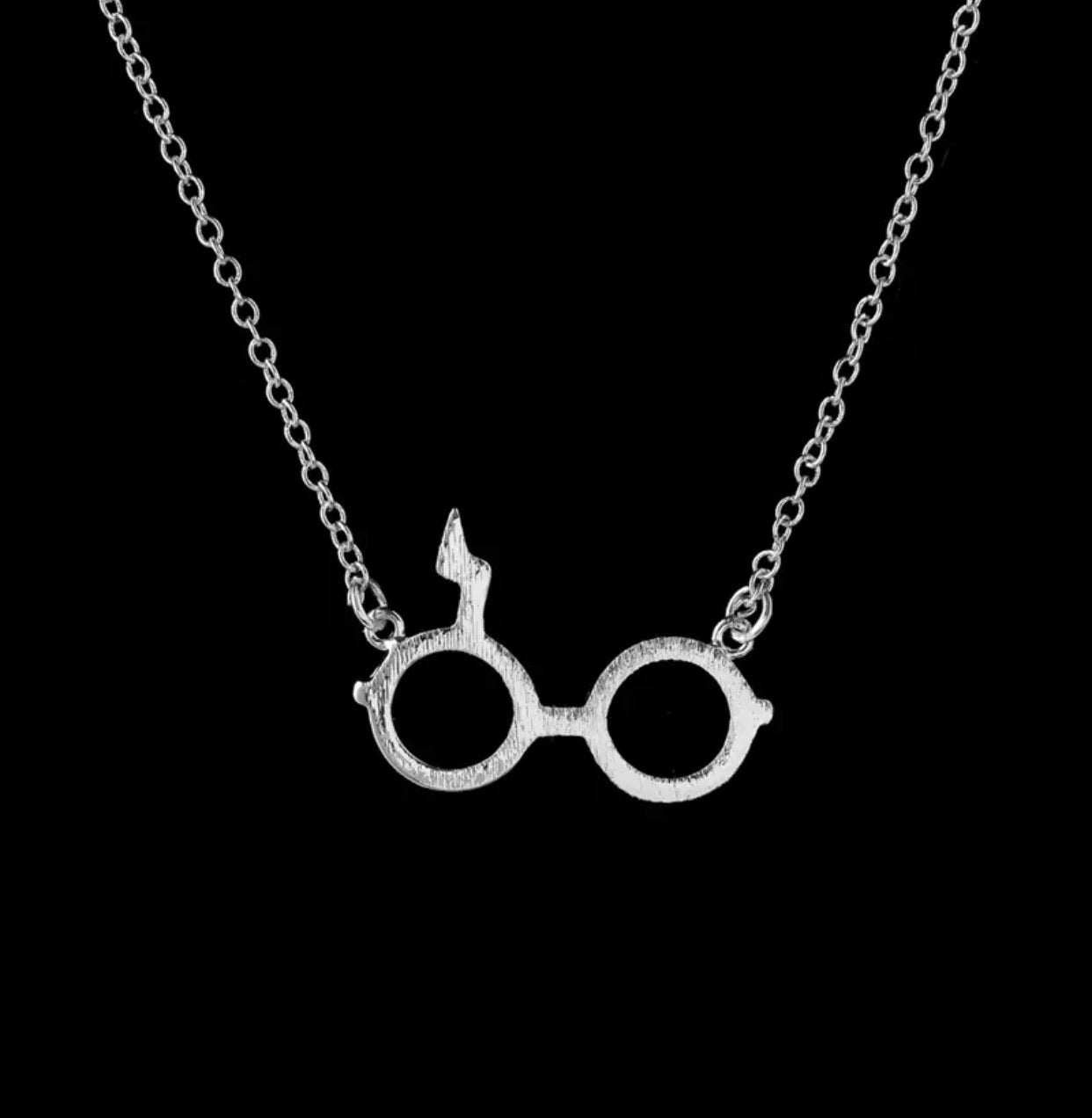 Necklace - Glasses & Lightning Bolt