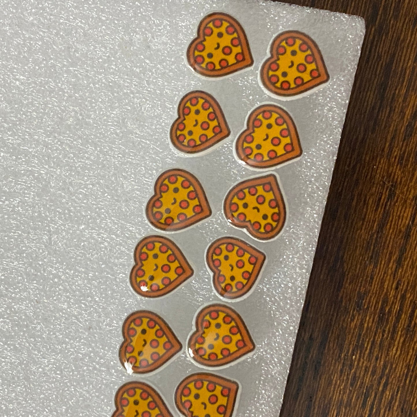 Acrylic Stud Earrings - Pizza Heart