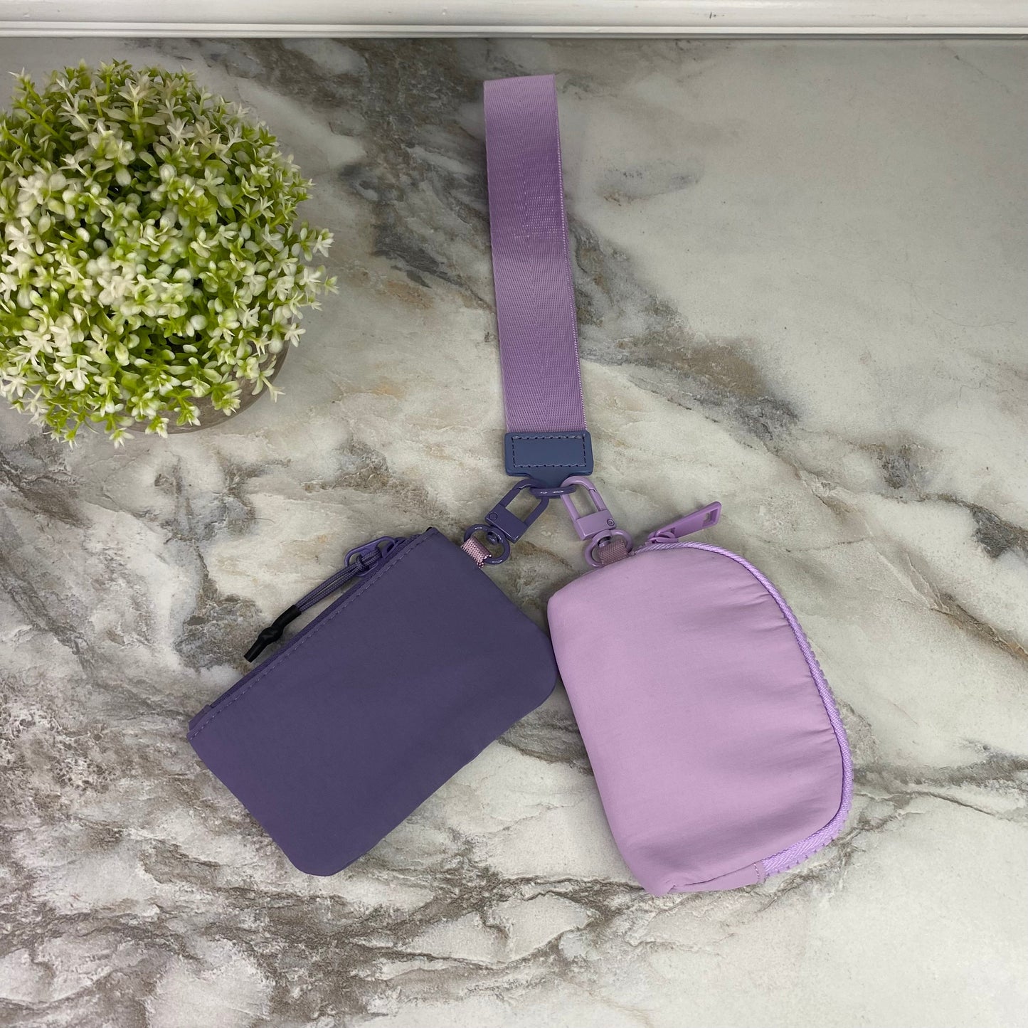Nylon Wristlet + Double Mini Wallet Set