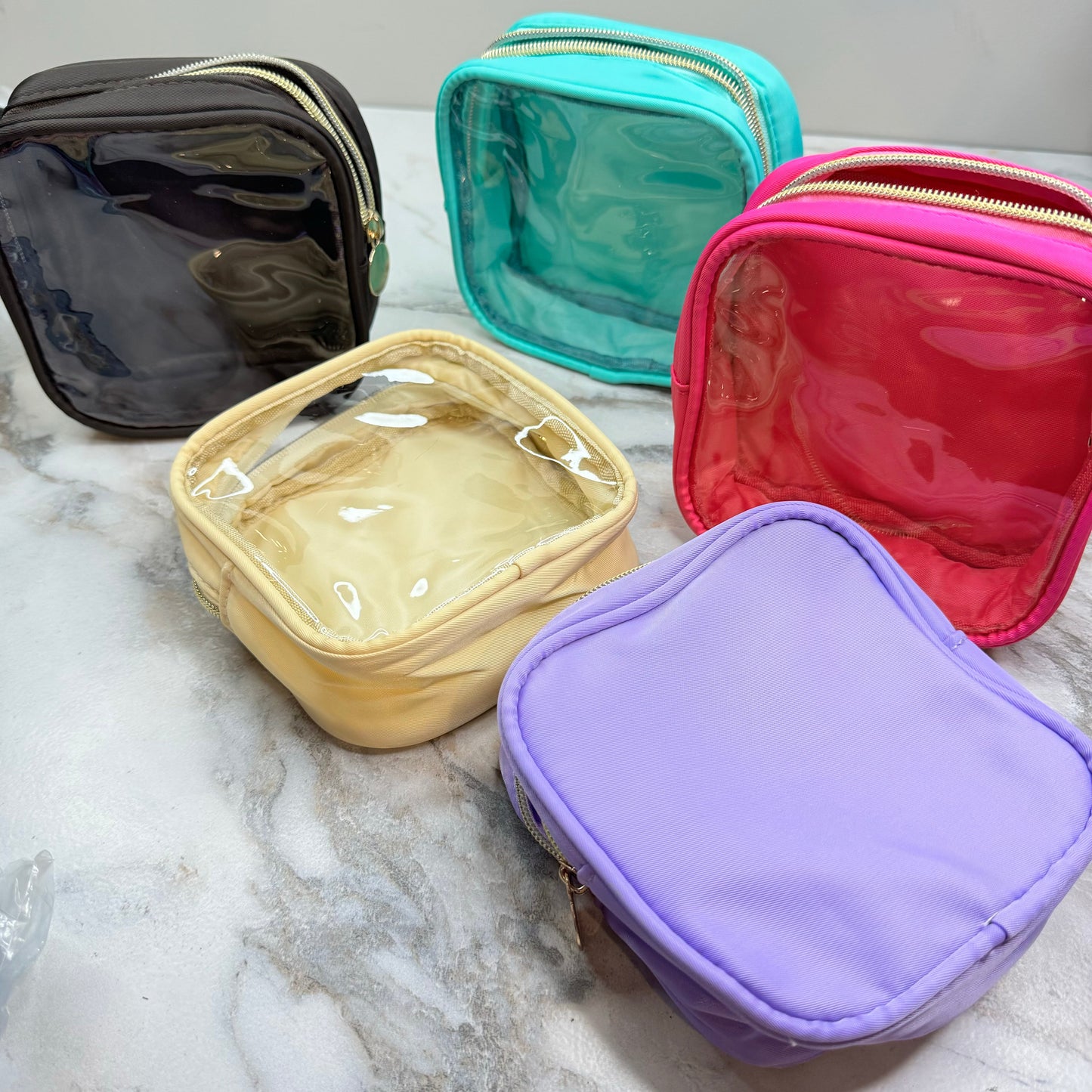 Clear Window Nylon Varsity Pouch - Square