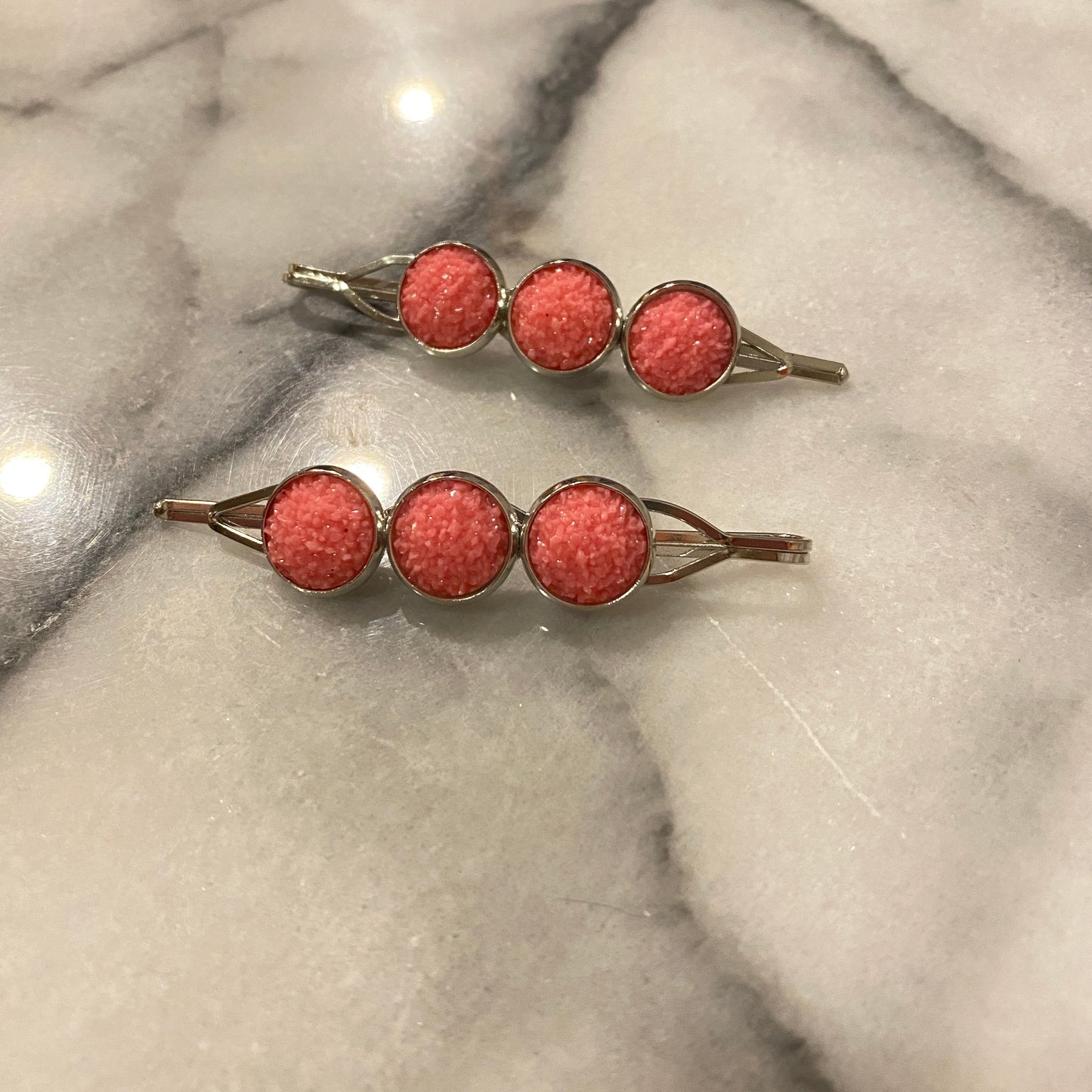 Druzy Hair Pin - Silver