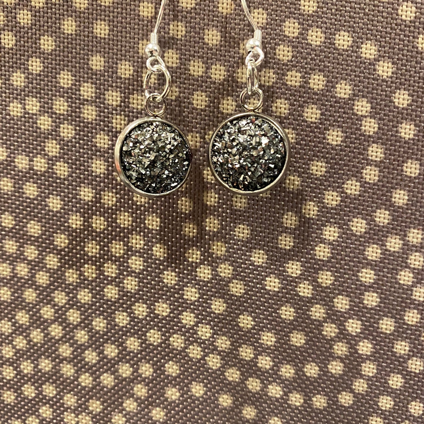 Druzy Drop Hook Earrings