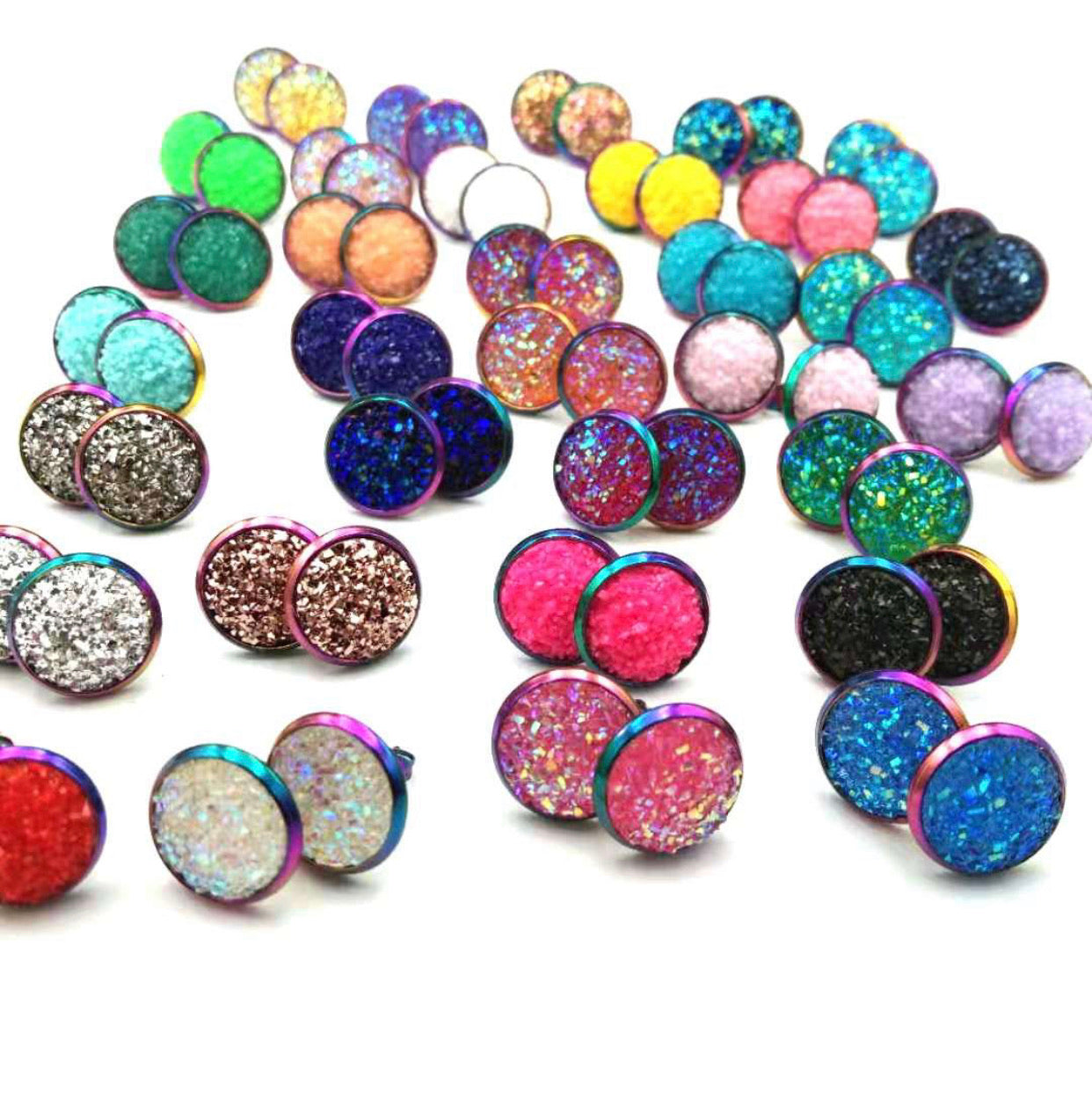 Druzy - Rainbow Oil Slick - 12mm
