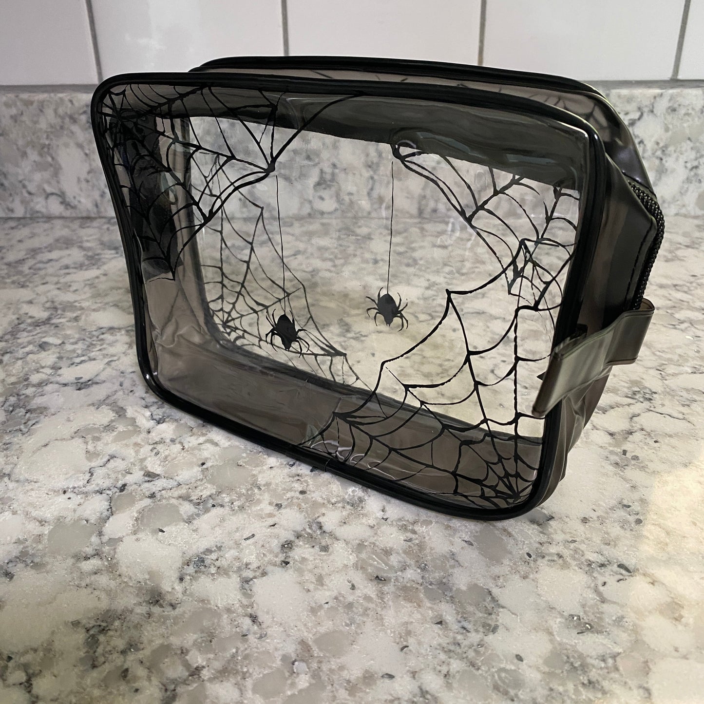 Pouch - Stand Up Rectangle Zip - Spider Webs
