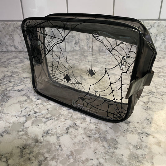 Pouch - Stand Up Rectangle Zip - Spider Webs