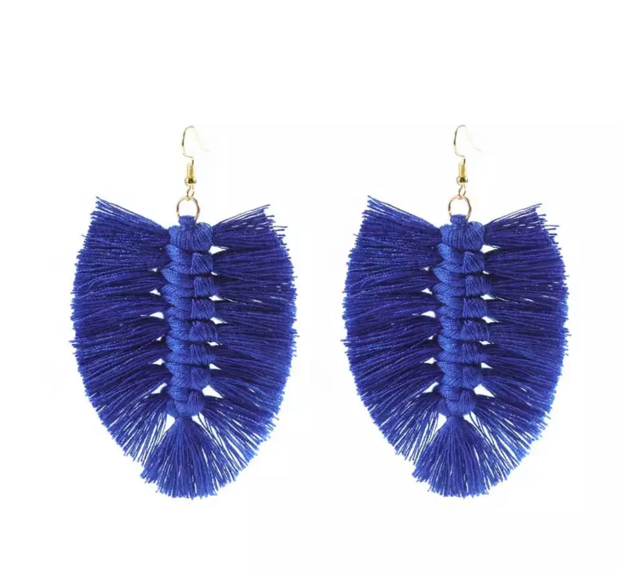 Macrame Earrings - Feather Solids