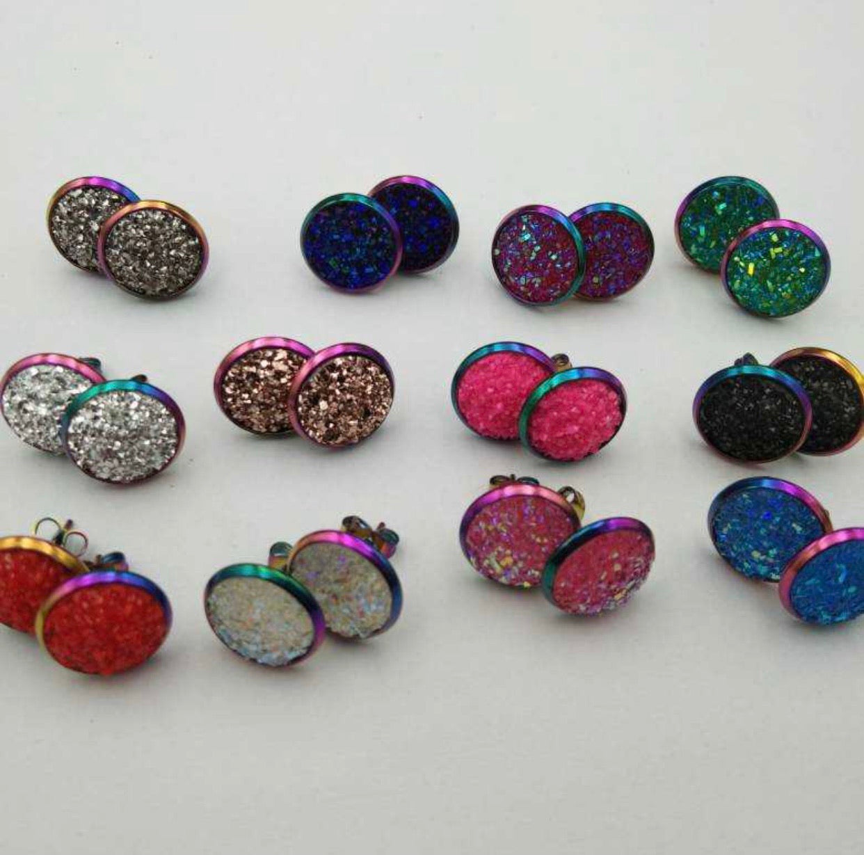 Druzy - Rainbow Oil Slick - 12mm
