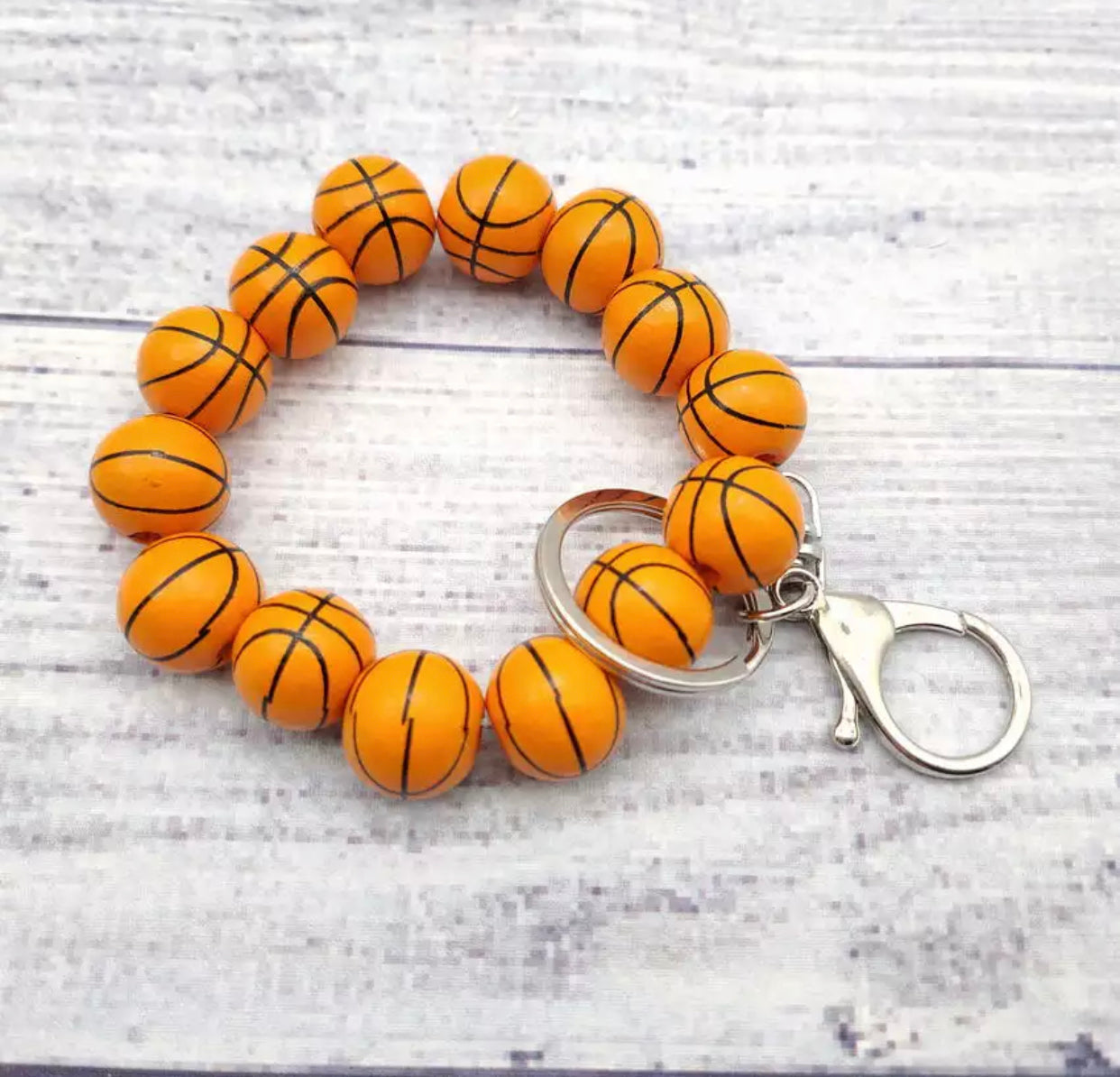Wooden Bracelet Keychain - Sports