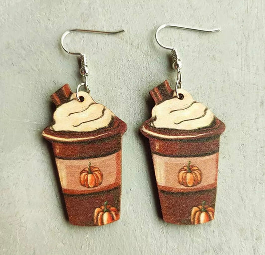 Wooden Cutout - Pumpkin Spice Coffee Cup