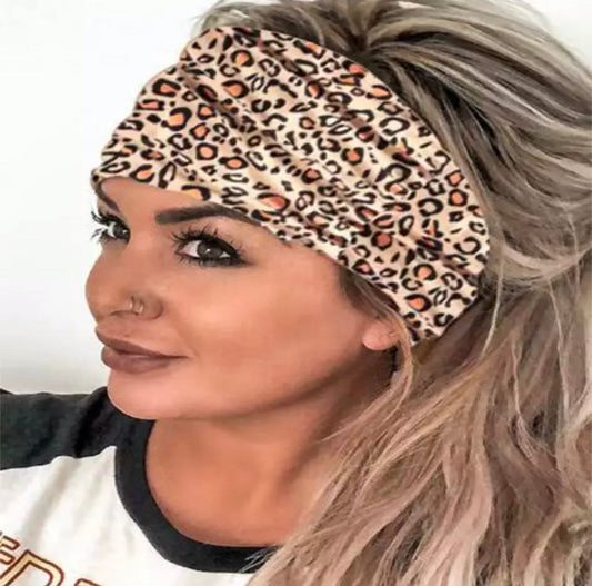 Headband - Beige Animal Print