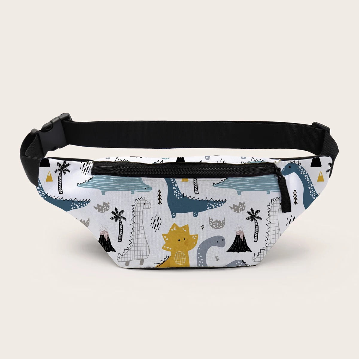 Fanny Pack Waist Bag - White Dino