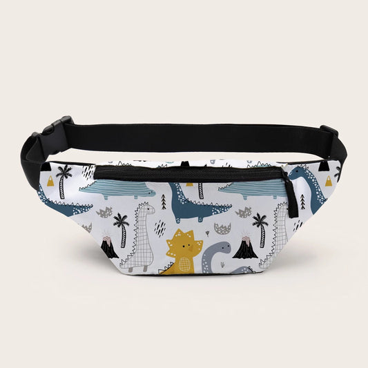 Fanny Pack Waist Bag - White Dino