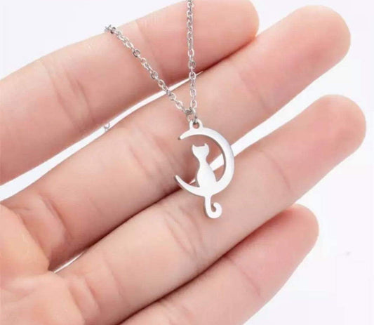 Necklace - Cat Moon