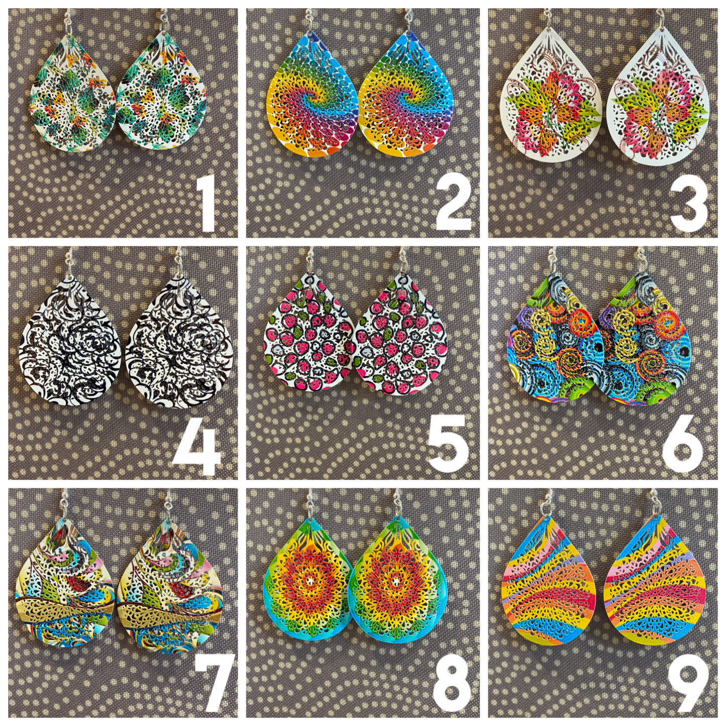 Metal Teardrop Earrings