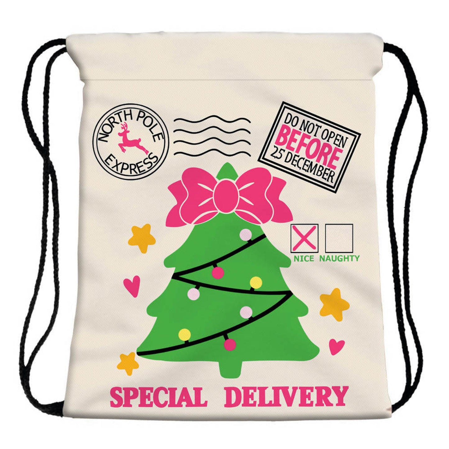 Drawstring Bag - Santa Sack - Holiday 2022
