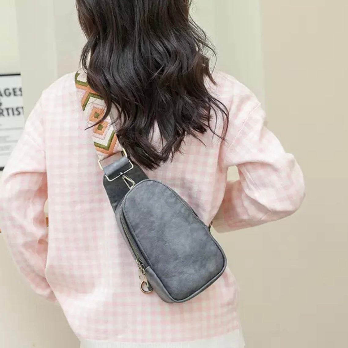 The Samantha Sling Crossbody - Faux Leather - Ready To Ship