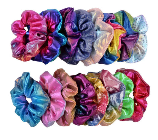 Rainbow Metallic Scrunchie