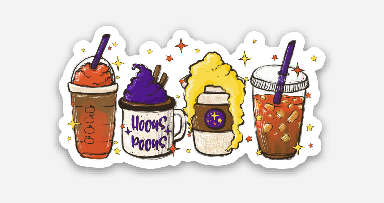 Vinyl Sticker - Halloween Coffee Collection