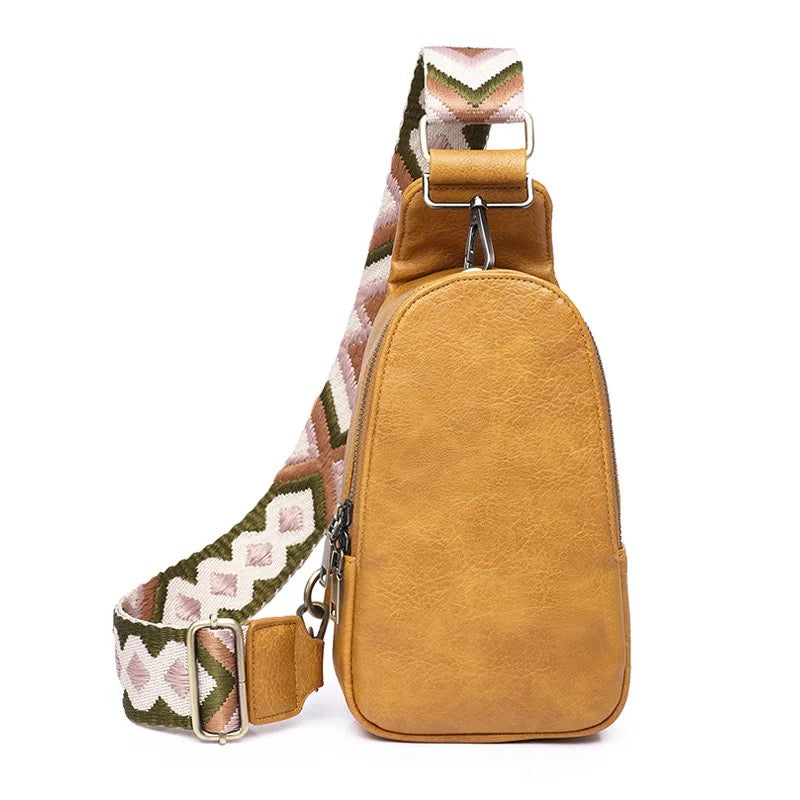 The Samantha Sling Crossbody - Faux Leather - Ready To Ship