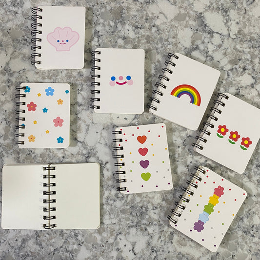 Mini Notebooks - Rainbow, Smile, & Flower