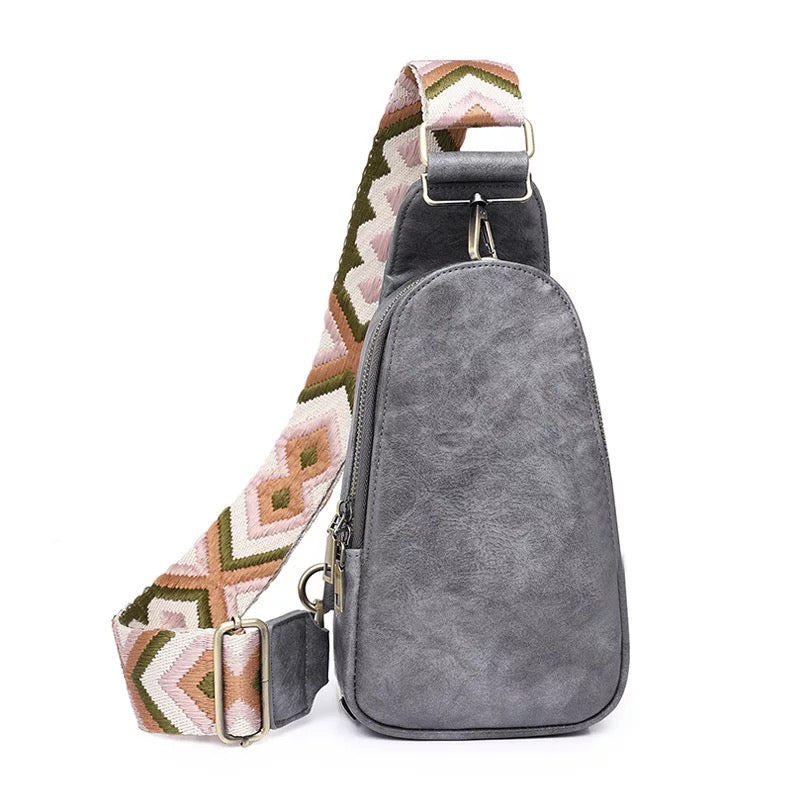 The Samantha Sling Crossbody - Faux Leather - Ready To Ship