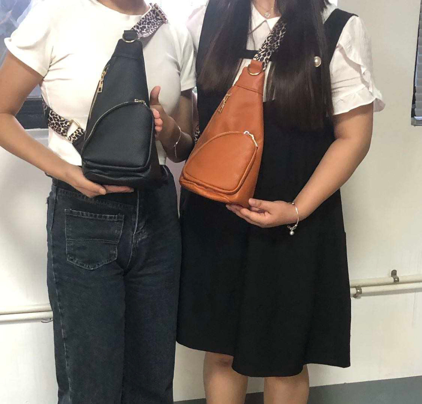 The New Triangle Sling Crossbody - Faux Leather