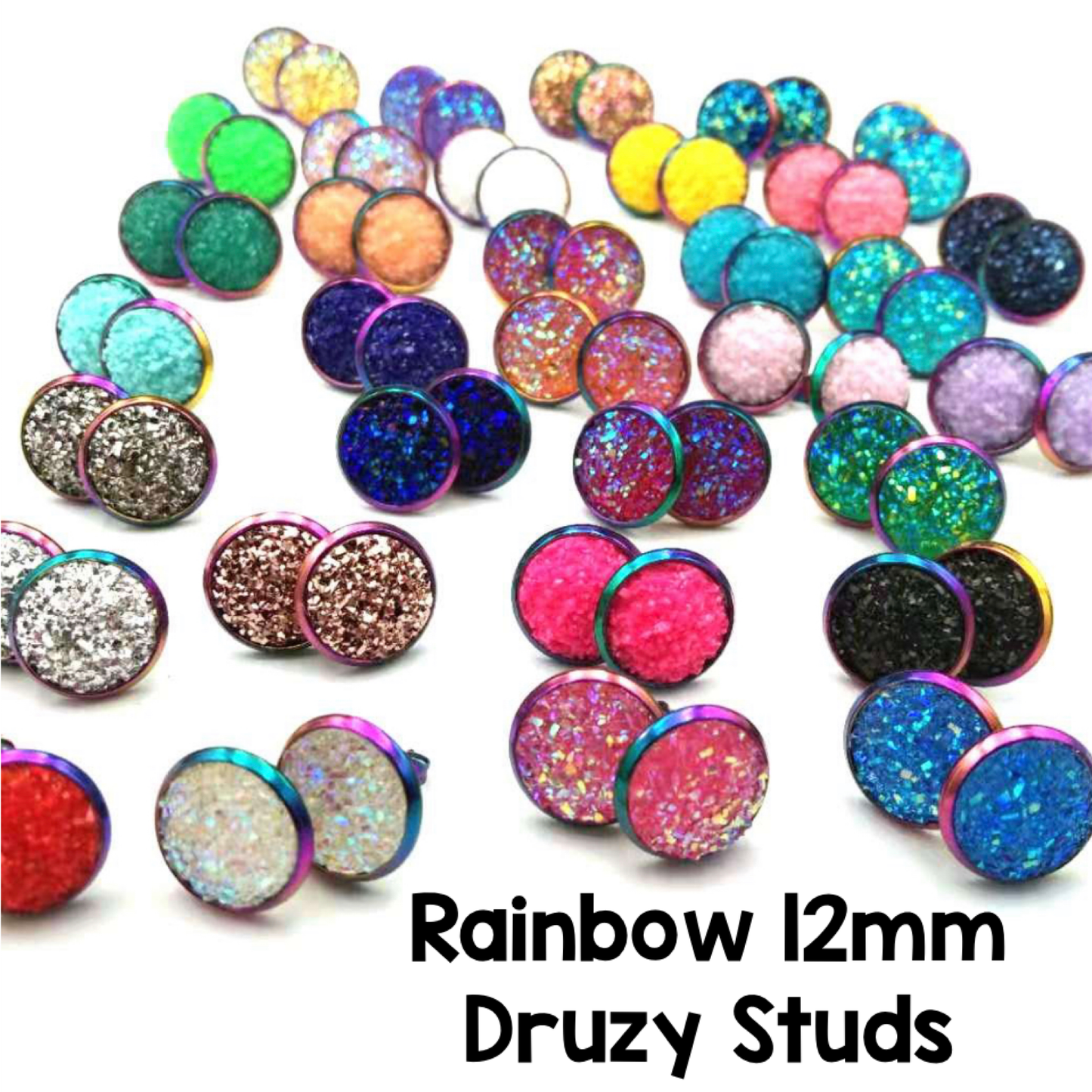 Druzy - Rainbow Oil Slick - 12mm
