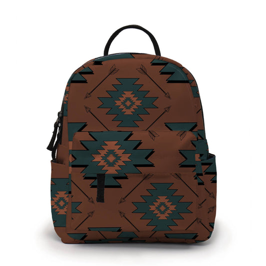 Mini Backpack - Brown Aztec