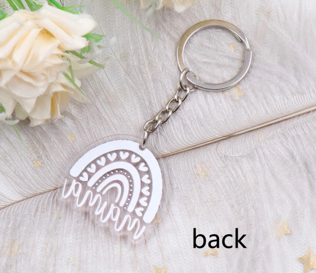 Keychain - Acrylic Mama Rainbow Shape