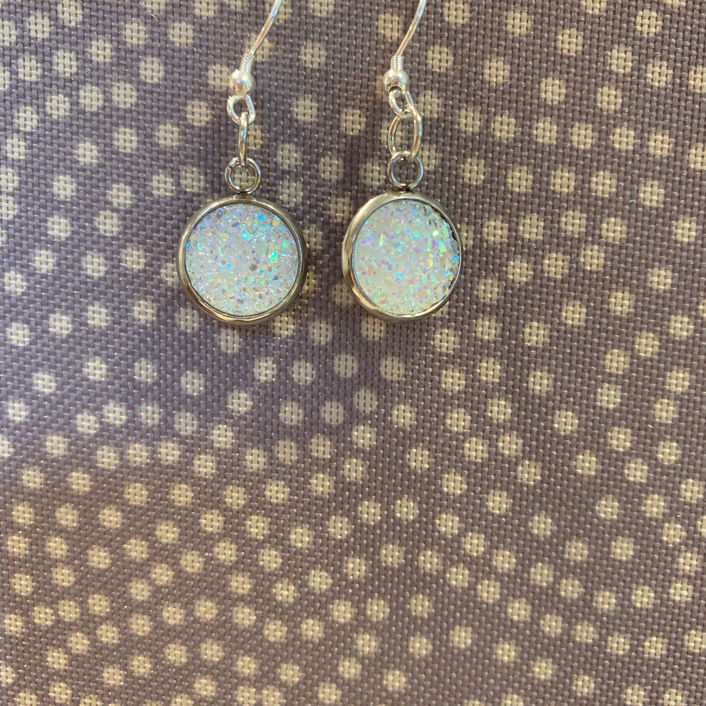Druzy Drop Hook Earrings