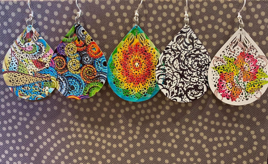 Metal Teardrop Earrings