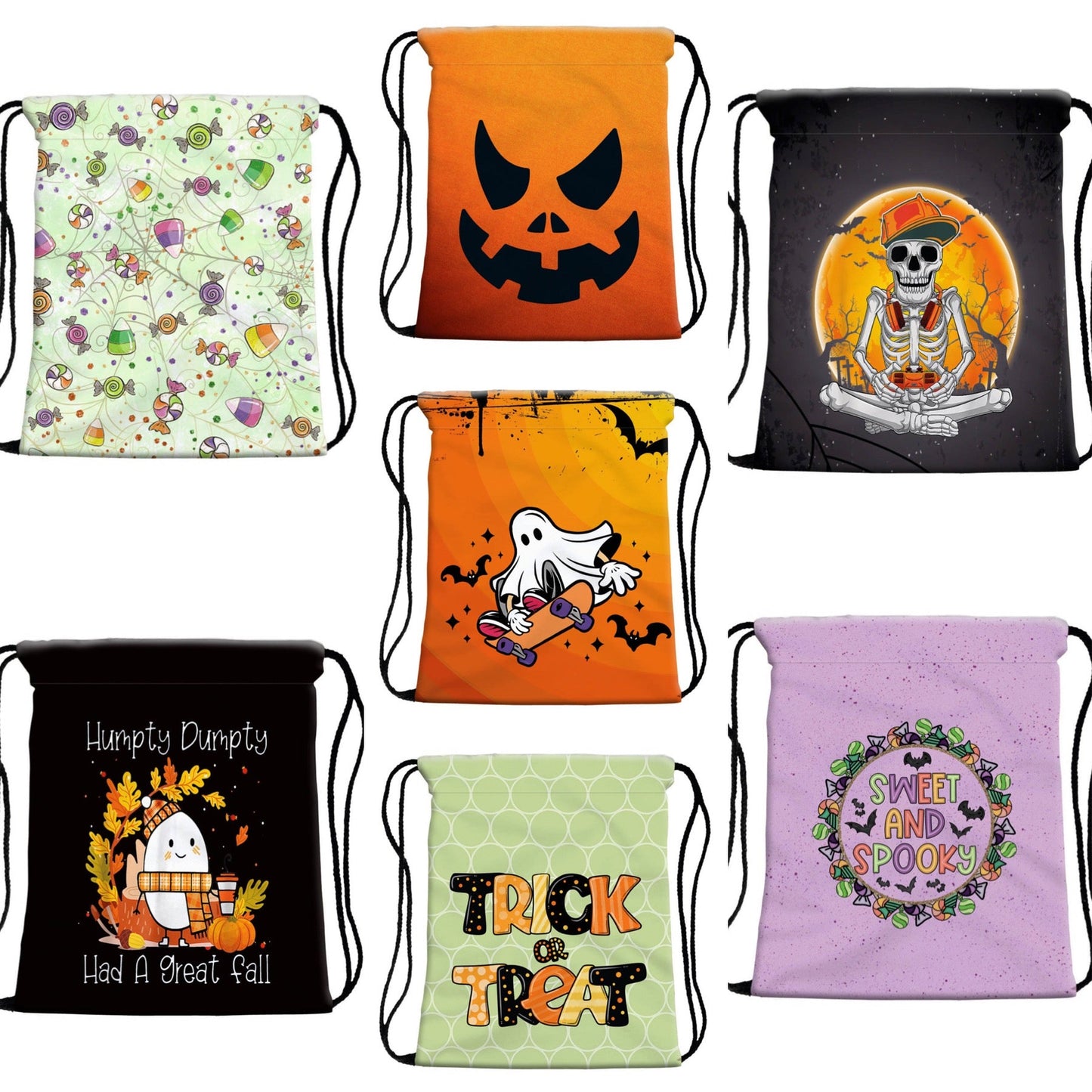 Trick or Treat Drawstring Bag - Halloween