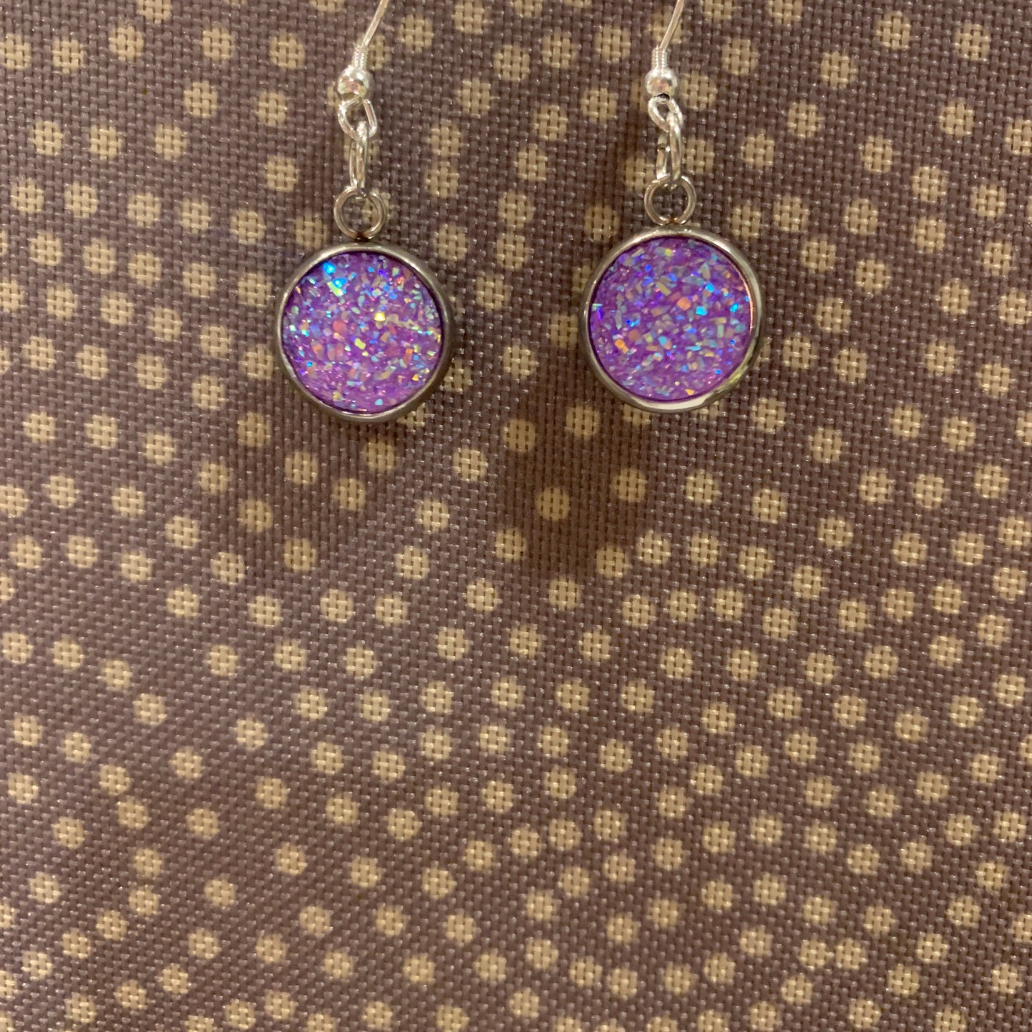 Druzy Drop Hook Earrings