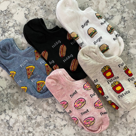 Sock - No-Show Ankle - Food