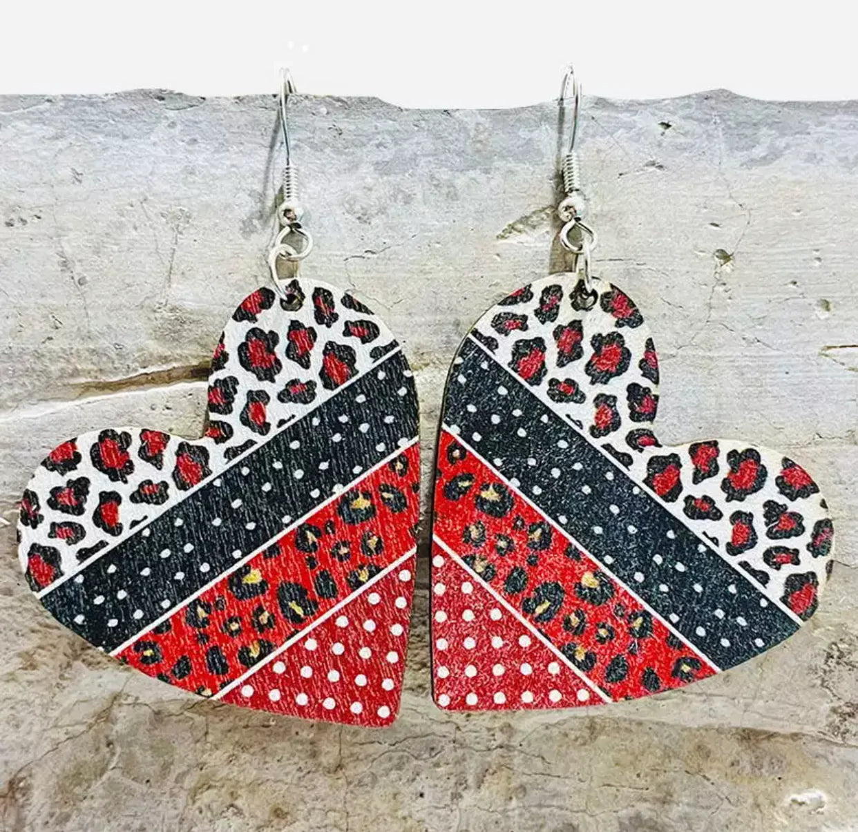 Wooden Cutout - Red Design Heart