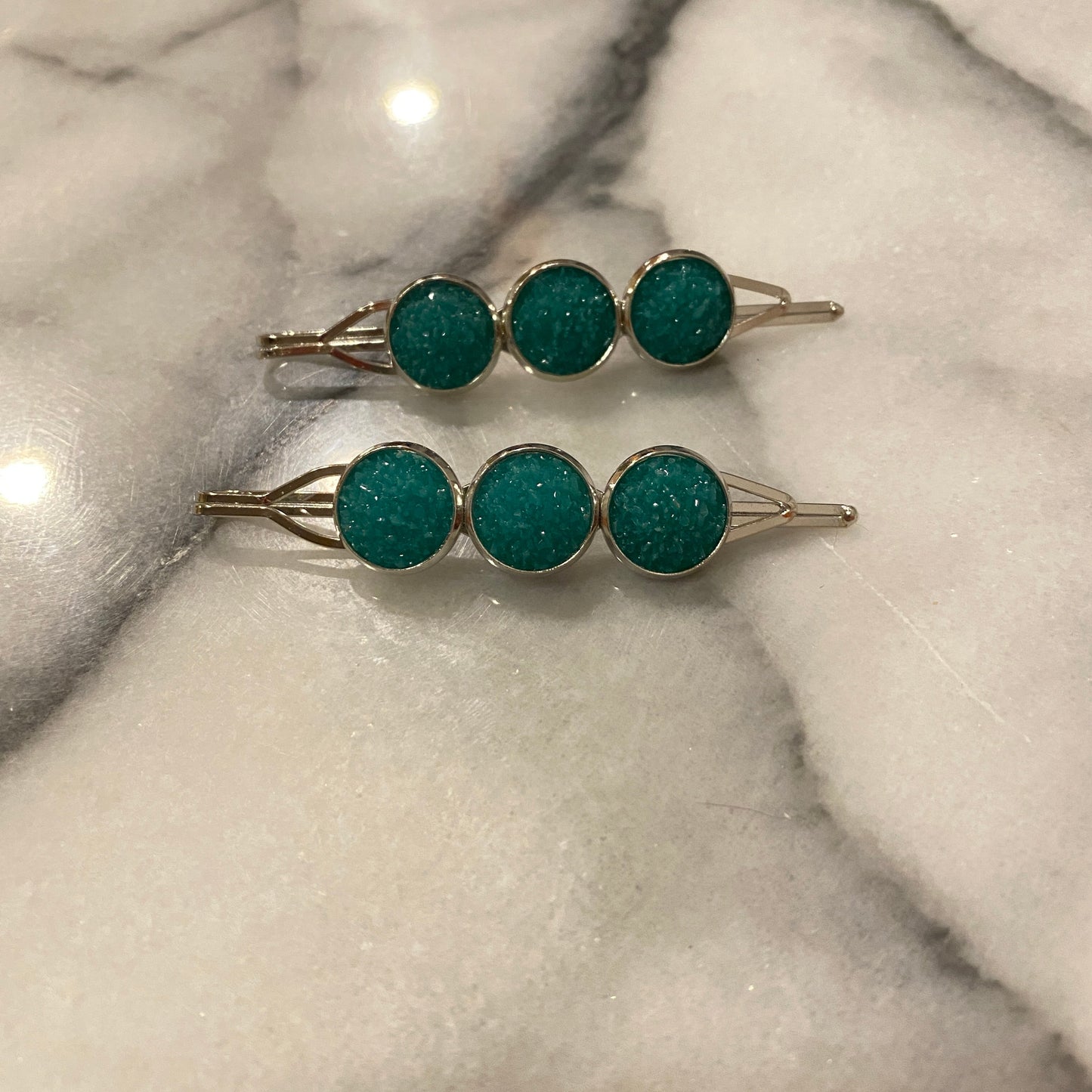 Druzy Hair Pin - Silver