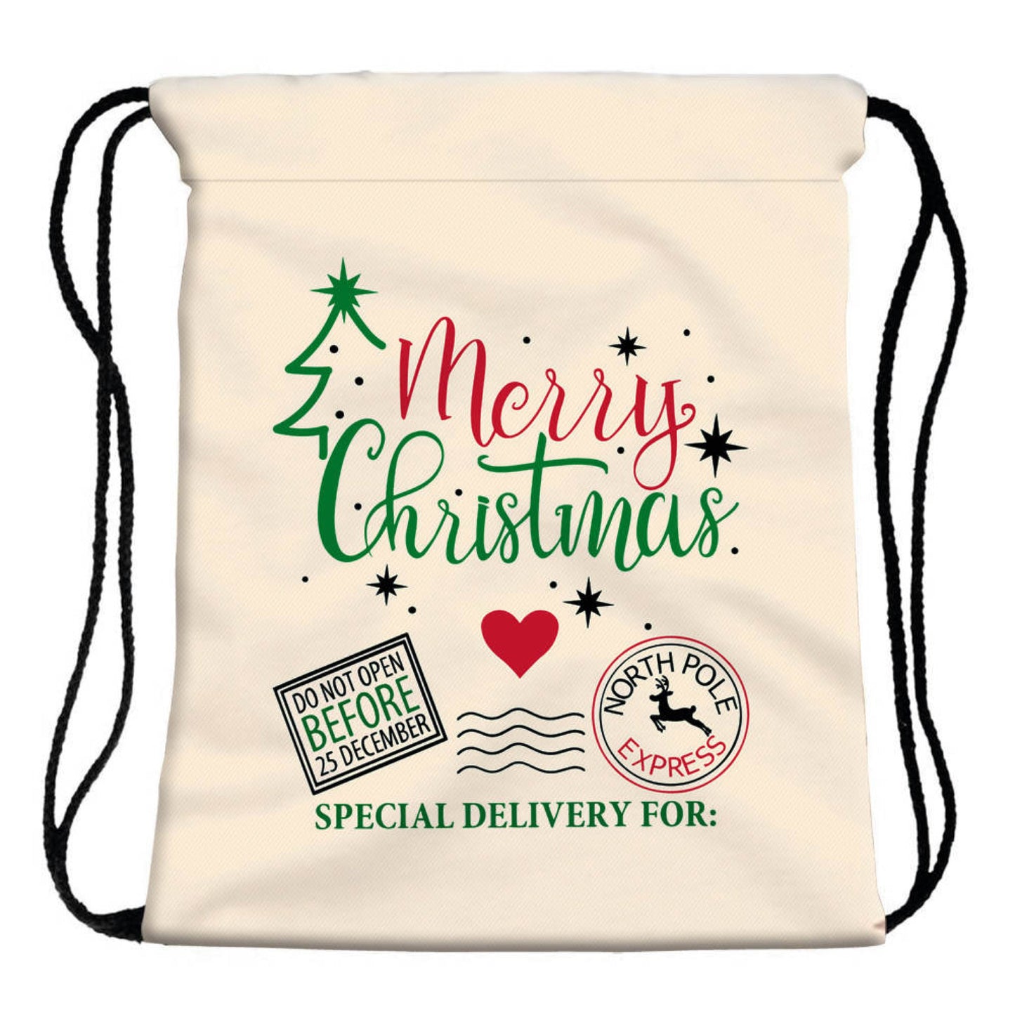 Drawstring Bag - Santa Sack - Holiday 2022