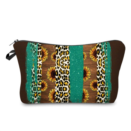 Pouch - Wood Sunflower Mint Stripes