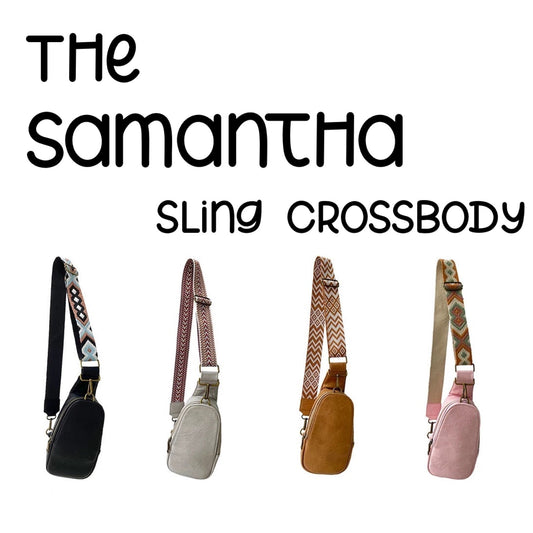 The Samantha - Sling Crossbody - Faux Leather - PREORDER