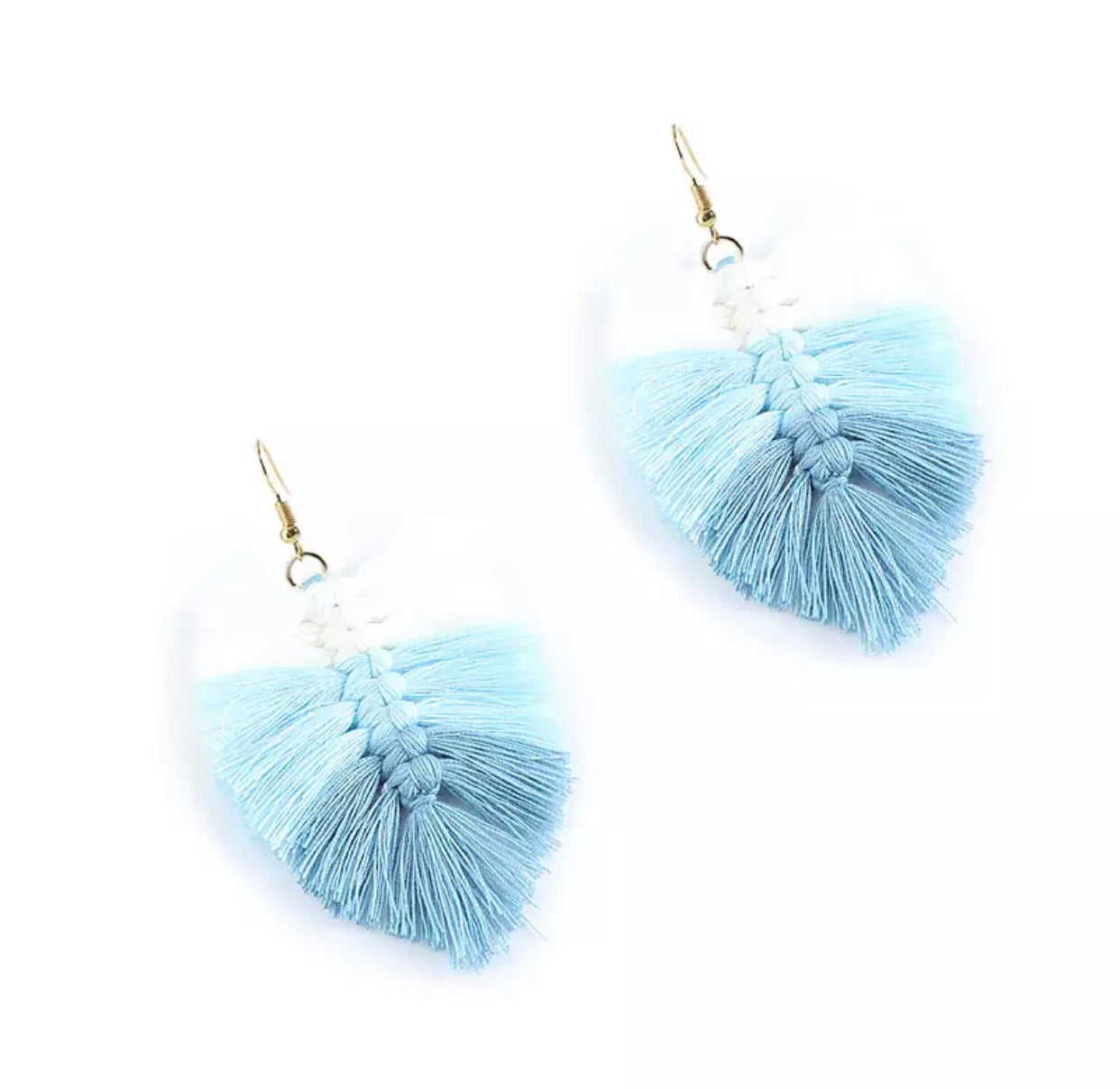 Macrame Earrings - Feather Ombre