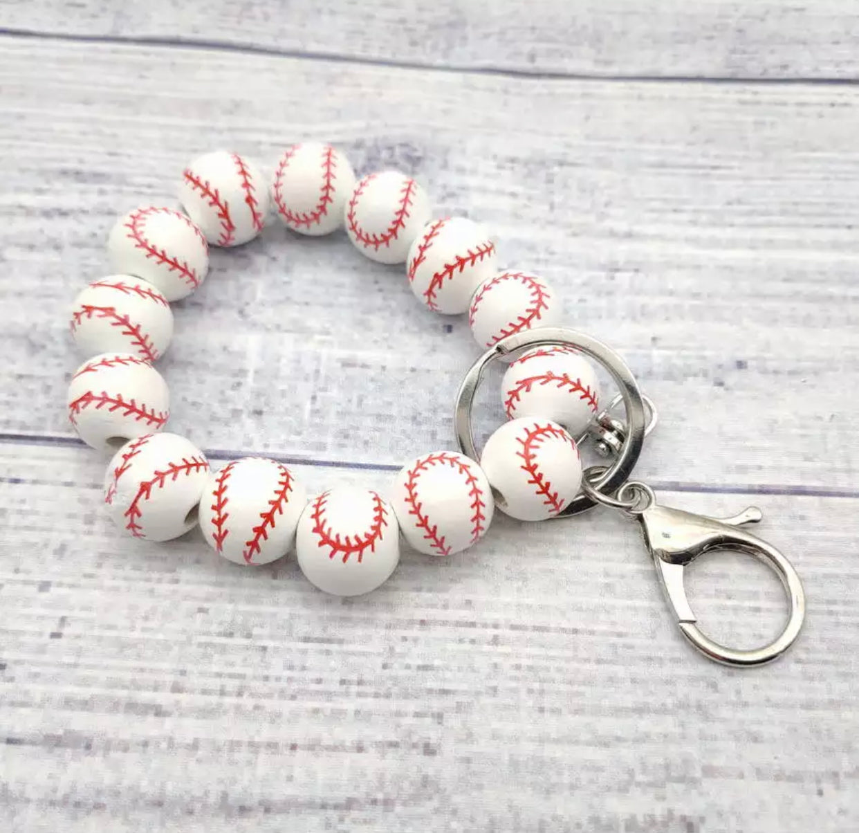 Wooden Bracelet Keychain - Sports