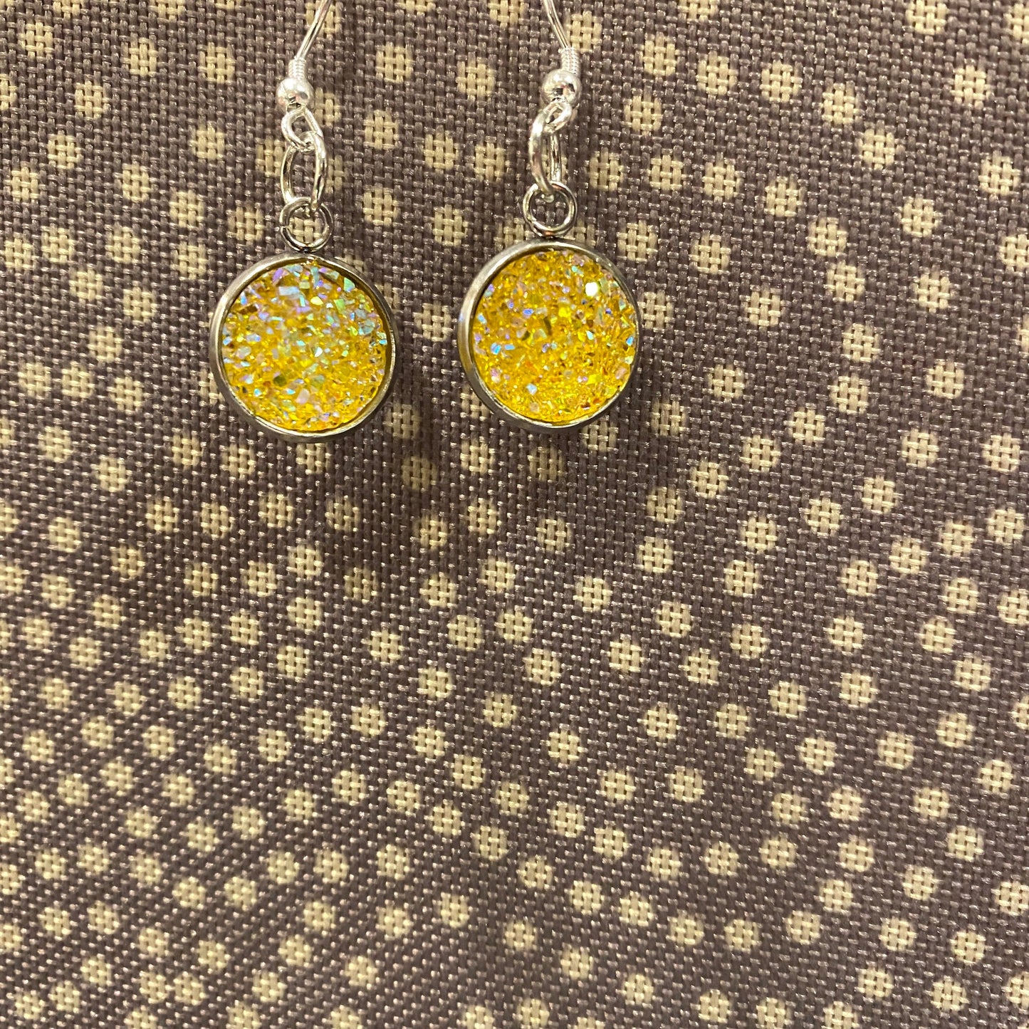 Druzy Drop Hook Earrings