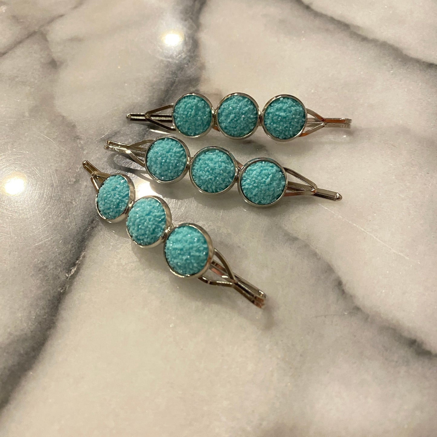 Druzy Hair Pin - Silver