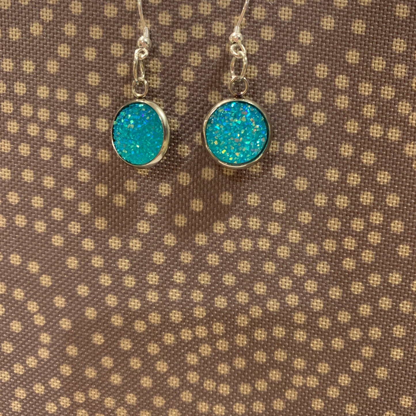Druzy Drop Hook Earrings